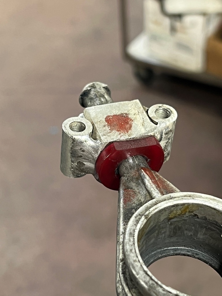 New bushing installed on a control arm