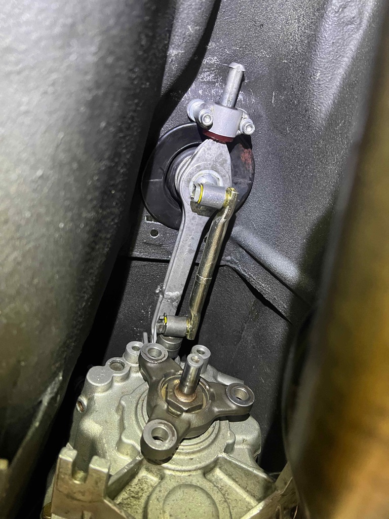 Shifter carrier and linkage under the console